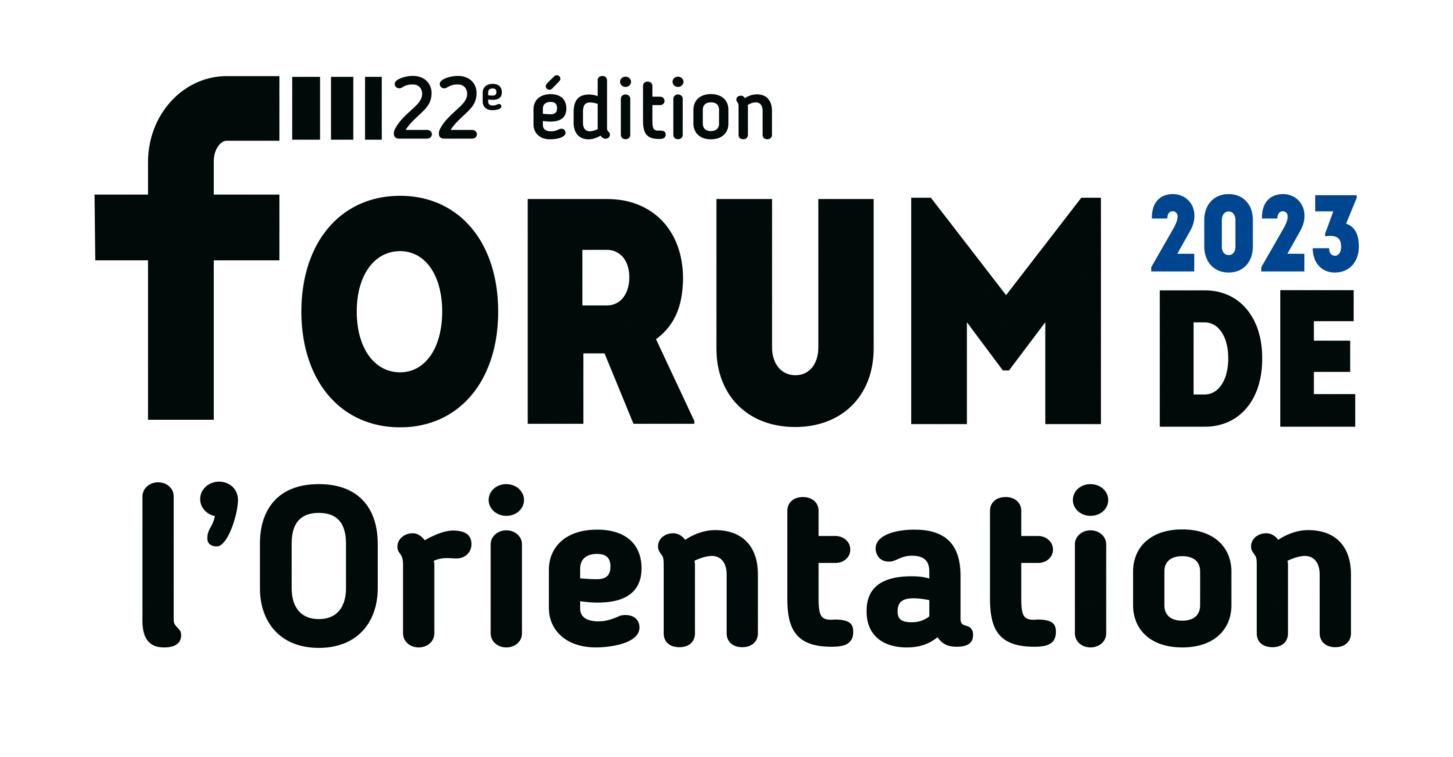 Bloc marque noir Forum de l'orientation 2023